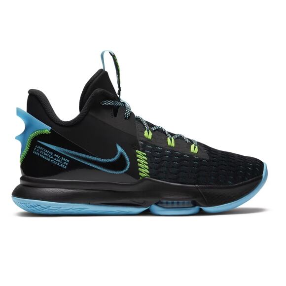 Nike LeBron Witness 5 Black Light Blue Fury Sneakers Men\'s Size 8.5 main image 4